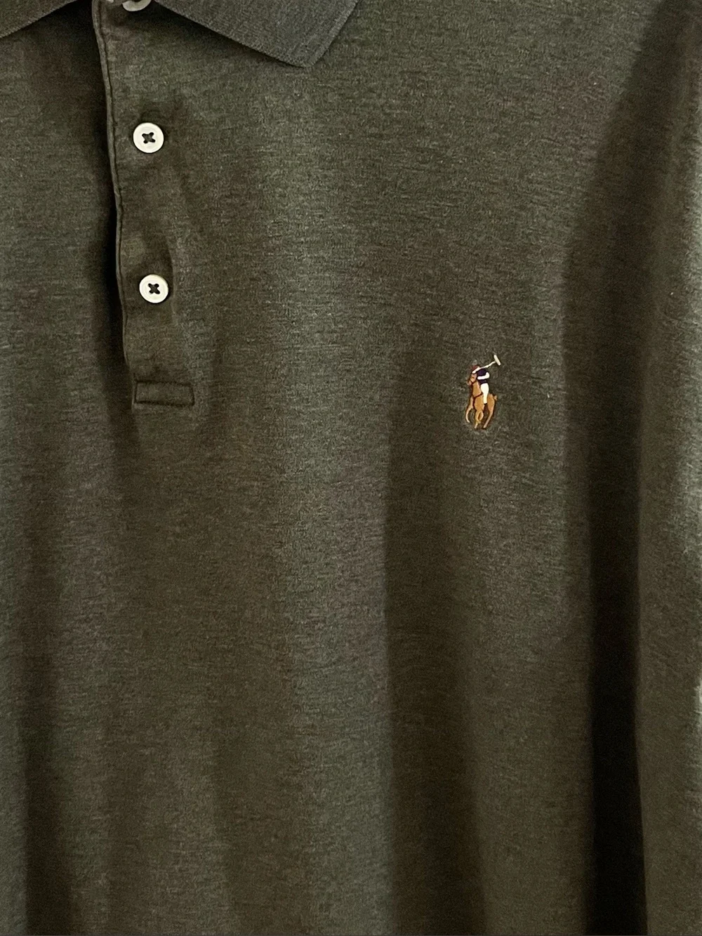 Polo Ralph Lauren Pony Embroidered Long Sleeve Golf Collar Shirt Size XXL Men's